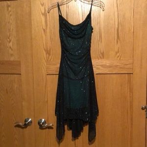 Green glitter dress